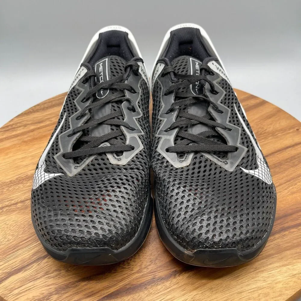 Nike Metcon 6 FlyEase Shoes Mens Size 15 Black White Gym Training Lifting Train